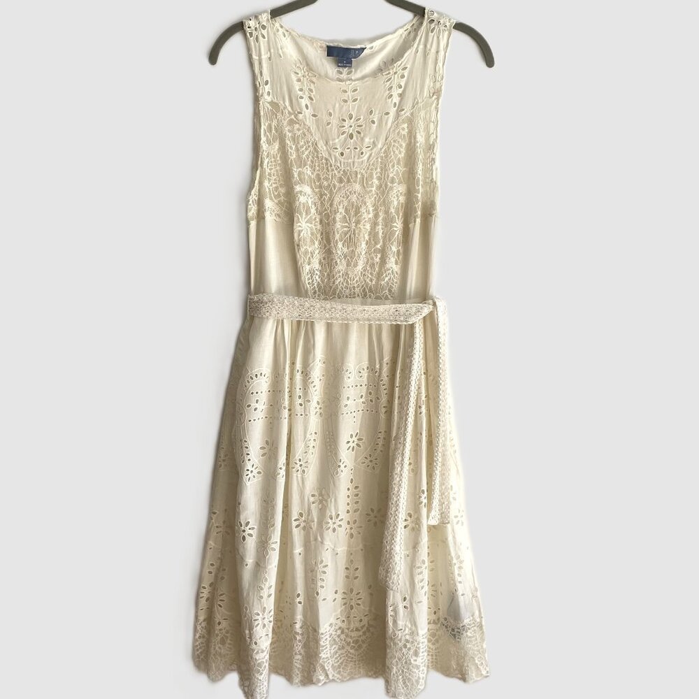 Anthropologie x Lil Windward Eyelet Lace Sleeveless Dress